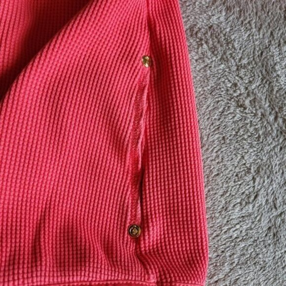 Juicy Couture coral waffle knit hoodie size medium - Picture 9 of 15